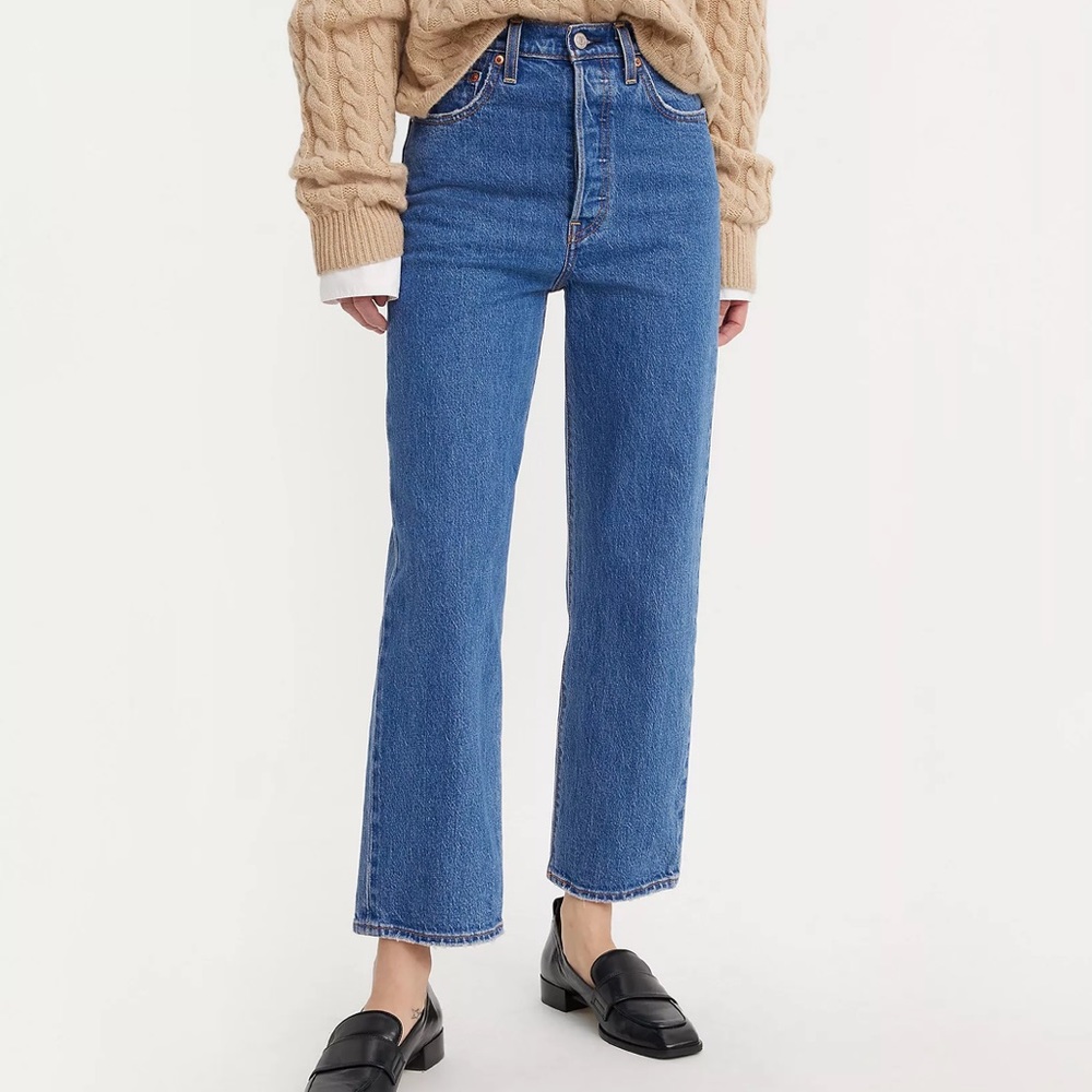 Levi’s Ribcage Straight High Rise Ankle Jeans Sz 31